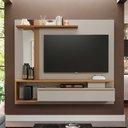 Ver imagem 2 de Painel para TV até 60 Polegadas Treviso 100% MDF com 1 Porta Permóbili Off White/Nature