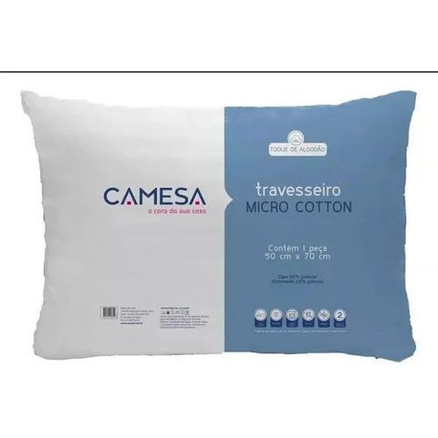 TRAVESSEIRO MICRO COTTON 0,50X0,70 SUPORTE MEDIO