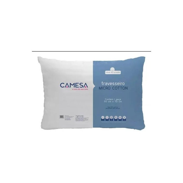 TRAVESSEIRO MICRO COTTON 0,50X0,70 SUPORTE MEDIO