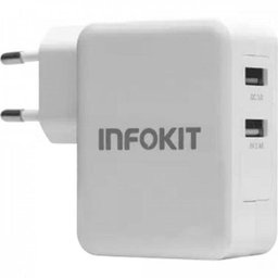 Carregador 36W USB Turbo Qc 3.0 Branco Exbom - 1 Carregador 36W USB Turbo Qc 3.0 Branco Exbom - 1