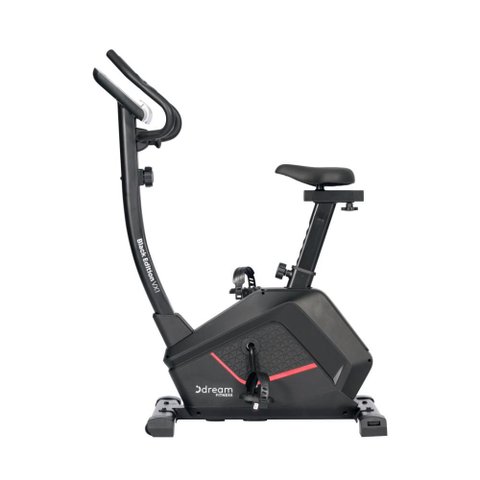 Bicicleta Ergométrica Vertical com 8 Níveis de Resistência Black Edition VX1 Preta e Vermelha -
