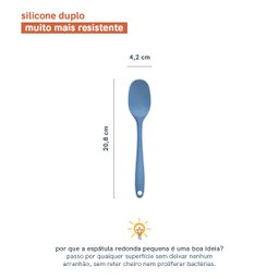 ESPÁTULA DE SILICONE DUPLO REDONDA PEQUENA - OIKOS - 2
