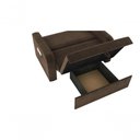 Ver imagem 2 de Sofá Cama Daiane 2 Lugares com Baú Veludo Marrom Matrix