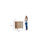 Ver imagem 5 de Balcão de Canto Reto 100% MDF Linha Allure Marrom/Jequitibá/Gris Fosco