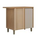 Ver imagem 2 de Balcão de Canto Reto 100% MDF Linha Allure Marrom/Jequitibá/Gris Fosco