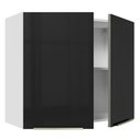 Ver imagem 6 de Armário Aéreo Madesa Lux 80 cm 2 Portas Branco/Preto