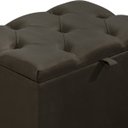 Ver imagem 3 de Puff Baú Organizador Atena Estofado Capitonê Veludo Marrom