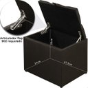 Ver imagem 5 de Puff Baú Organizador Atena Estofado Capitonê Veludo Marrom