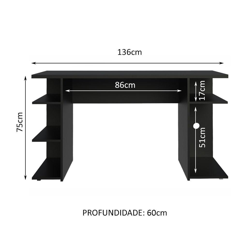 Mesa para Computador Gamer Madesa 9409 - Preto - 3