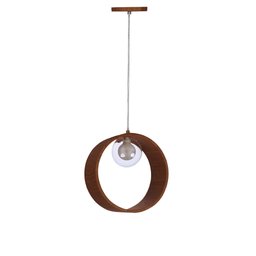 Pendente Madeira Redondo Slim 25 Cm:mel - 1