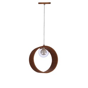 Pendente Madeira Redondo Slim 25 Cm:mel