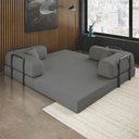 Ver imagem 5 de Sofá Cama Colchão Casal Compactair Confortável Sala Balaqui