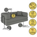 Ver imagem 7 de Sofá Cama Colchão Casal Compactair Confortável Sala Balaqui