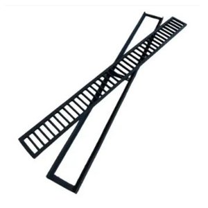 GRELHA 10X100CM COM CAIXILHO EM FERRO FUNDIDO