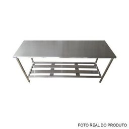 Mesa Aço Inox Profissional 160x60x90cm Loja Da Cozinha - 9