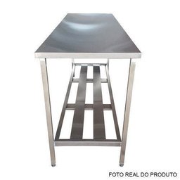 Mesa Aço Inox Profissional 160x60x90cm Loja Da Cozinha - 3