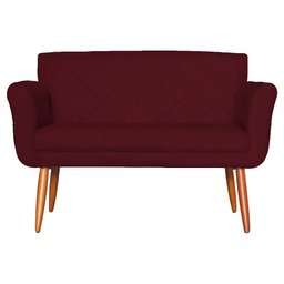 Namoradeira Decorativa Isabela Pés Palito Suede Bordô - DS Estofados - 1