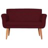 Namoradeira Decorativa Isabela Pés Palito Suede Bordô - DS Estofados - 1