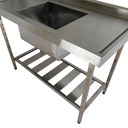 Ver imagem 5 de Pia Aço Inox Industrial 130x60x90 Cm Cuba Centralizada Loja da Cozinha