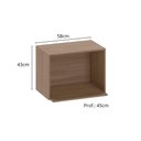 Ver imagem 4 de Conjunto 4 Aéreos e Balcão 120cm c/Tampo Etna - Carvalho Oak/Off White