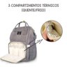 Mala Bolsa Mochila Mãe Maternidade e Organização Bebê Cinza - 3
