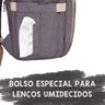 Mala Bolsa Mochila Mãe Maternidade e Organização Bebê Cinza - 4