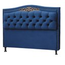 Ver imagem 1 de Cabeceira Imperio 140 cm Suede Azul Marinho