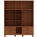Ver imagem 7 de Guarda Roupa Casal com Espelho 11 Portas Aplique 4 Gavetas Madeira Maciça Lorie F06 Castanho - Lyam