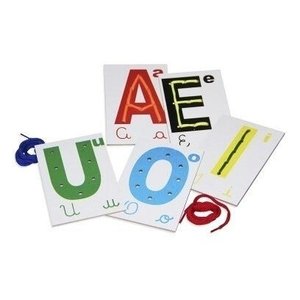 Alinhavos Vogais- 5 Placas - Psicomotricidade