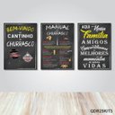 Ver imagem 1 de 3 Quadros Placas Decorativas Cantinho Churrasco Familia