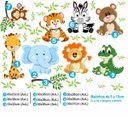 Ver imagem 2 de Adesivo de Parede Infantil Animais Safári Leão Urso Girafa