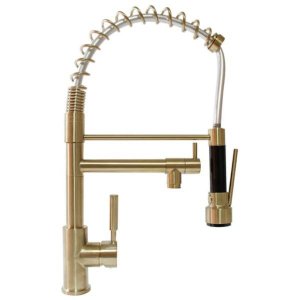 Torneira Cozinha Gourmet Monocomando Spray Extensor - Gold