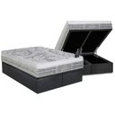 Ver imagem 1 de Cama Box Baú King: Colchão Molas Pocket Ensacadas Castor Gold Star SLX + Base CRC Suede Gray(193x203