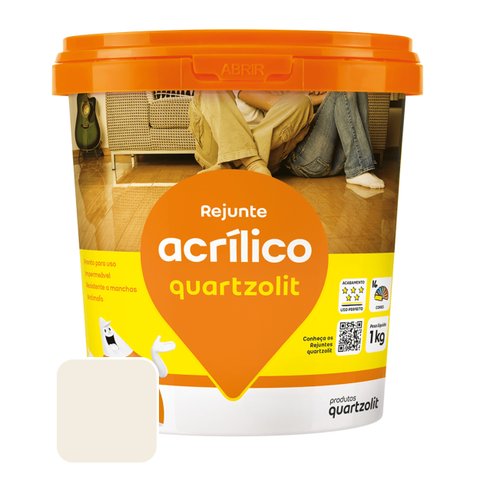 Rejunte Acrílico Marfim 1 Kg Anti Fungo Quartzolit
