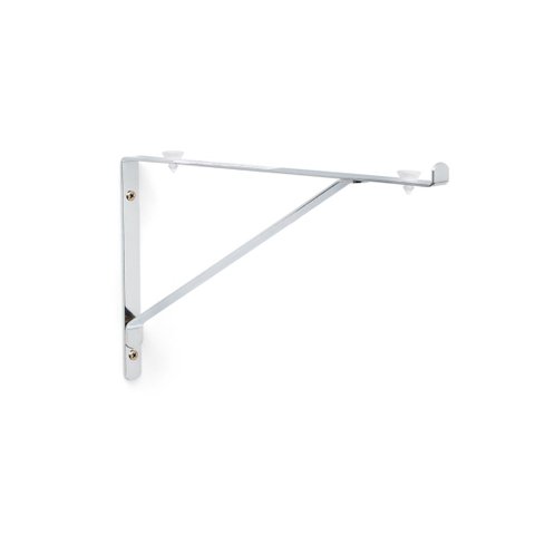 Kit 4X Suporte para Prateleira de Vidro 25 cm Cromado
