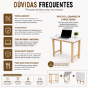 Ver imagem 5 de Mesa Dobrável de Cozinha Sala de Jantar Madeira Quadrada Technox Marron