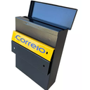 Ver imagem 2 de Caixa de Correio Ferro Colmeia Sobrepor Grade - Média - Preta
