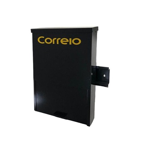 Caixa de Correio Ferro Colmeia Sobrepor Muro - Media - Preta