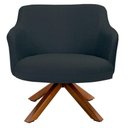 Ver imagem 6 de Kit 2 Poltronas Giratórias Base Madeira C-465 Chumbo