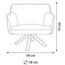 Ver imagem 3 de Kit 2 Poltronas Giratórias Base Madeira C-465 Chumbo