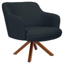 Ver imagem 2 de Kit 2 Poltronas Giratórias Base Madeira C-465 Chumbo