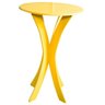 Mesa Mesinha De Canto Ou Lateral Base Redonda Pé Em X:Amarela - 2
