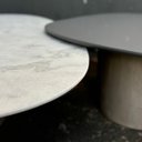 Ver imagem 3 de Conjunto de Duas Mesas de Centro Orgânica 80 Cm Mármore e Laqueado