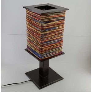 Abajur Luminária de Mesa Rustico Multi Color Decoração