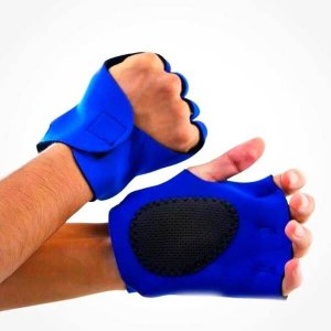 Par de Luva Poli-esportivas Azul Antiderrapante