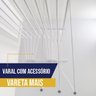 KIT VARAL 1,00 METRO COM 5 VARETAS + VARETA MAIS + PRENDEDORES - 2