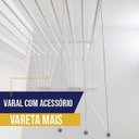 Ver imagem 2 de KIT VARAL 1,00 METRO COM 5 VARETAS + VARETA MAIS + PRENDEDORES