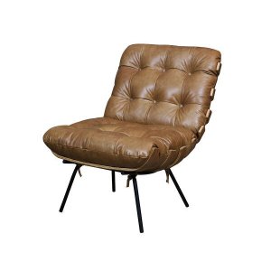 Poltrona de Couro Costela - Soft Brown - Mempra