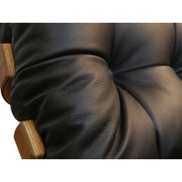 Poltrona de Couro Costela - Preto Pigmentado - Mempra - 7