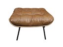 Ver mais imagens de Poltrona com Puff de Couro Costela - Soft Brown - Mempra